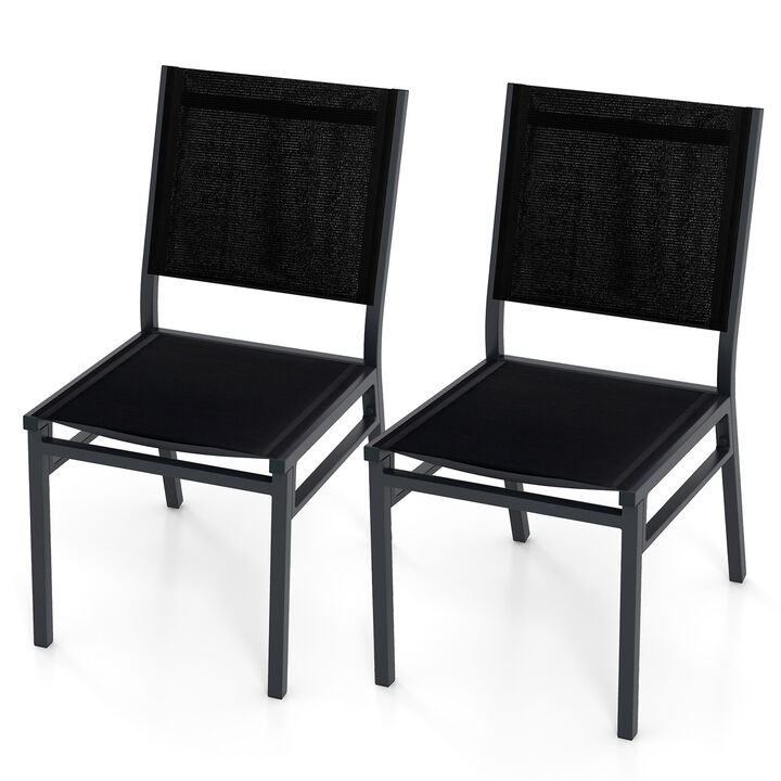 Outdoor Dining Chairs with Breathable Seat and Backrest – Comfortable Patio Seating for Dining