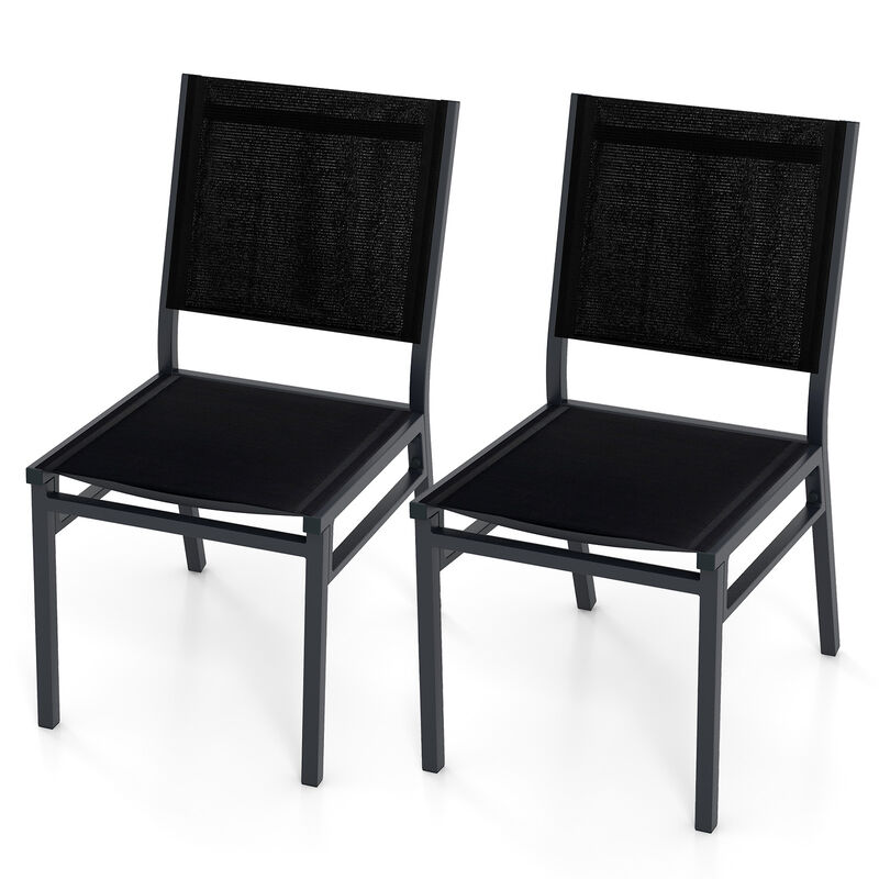 Outdoor Dining Chairs with Breathable Seat and Backrest – Comfortable Patio Seating for Dining