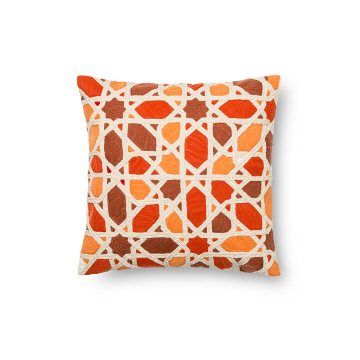 P0301 Orange/Red 18"x18" Pillow