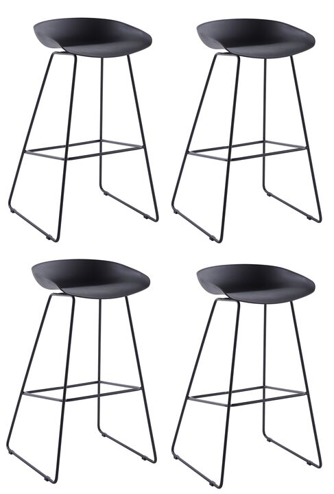 Set of 4 Scandinavian Design Bar Stools