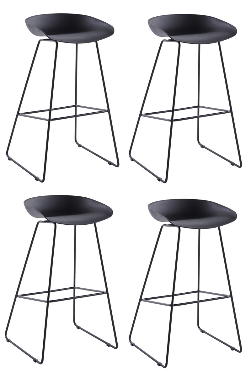 Set of 4 Scandinavian Design Bar Stools