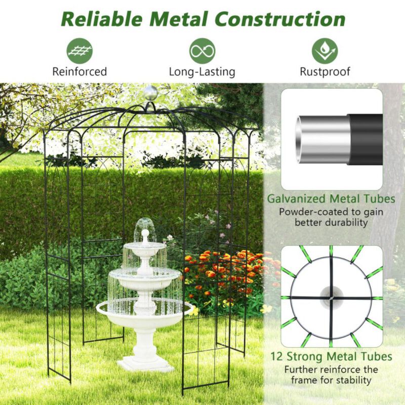 Hivvago Birdcage Shape Gazebo for Climbing Plants and Wedding Ceremony Decoration