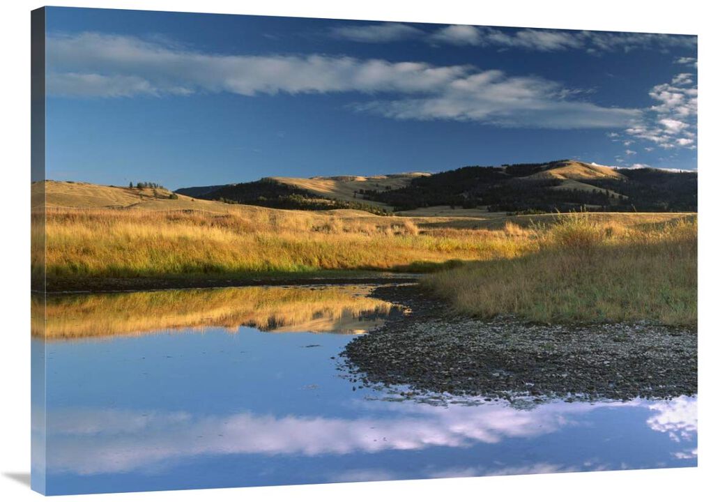 Absaroka Range and Slough Creek, Yellowstone National Park, Wyoming-Canvas Art-40x30