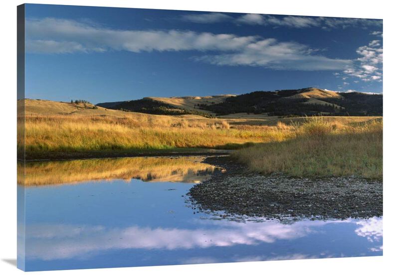 Absaroka Range and Slough Creek, Yellowstone National Park, Wyoming-Canvas Art-40x30