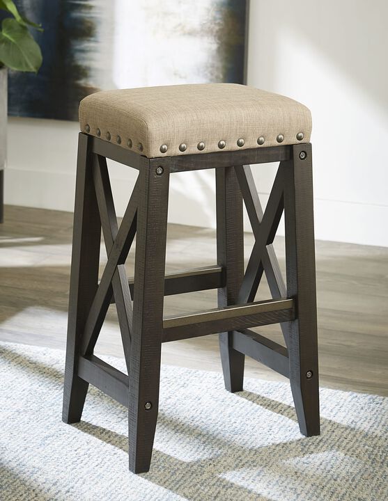 Yosemite Solid Wood Upholstered Bar Stool