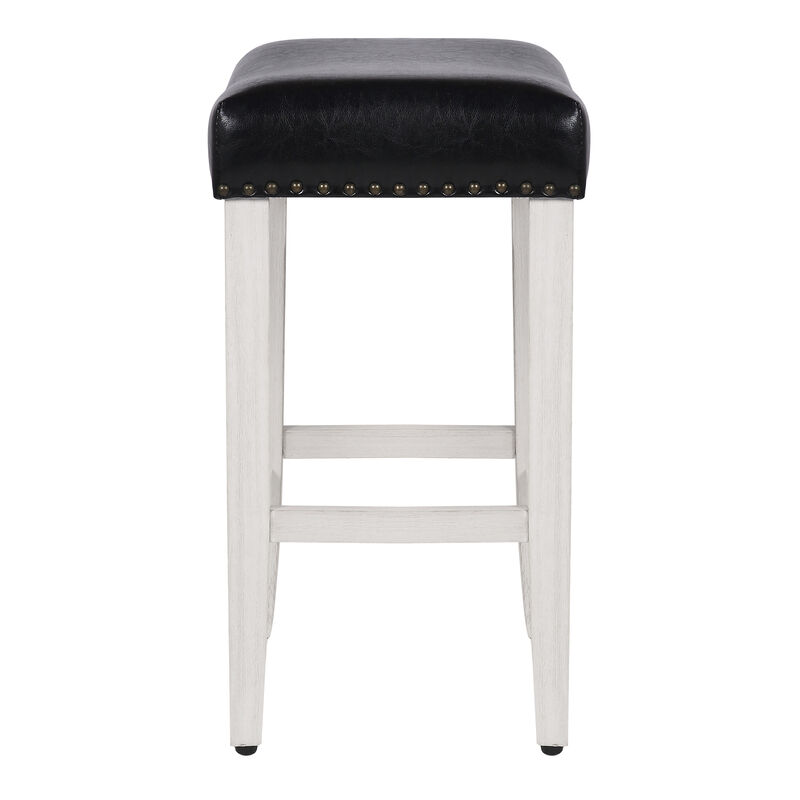 WestinTrends 24" Upholstered Saddle Seat Counter Stool