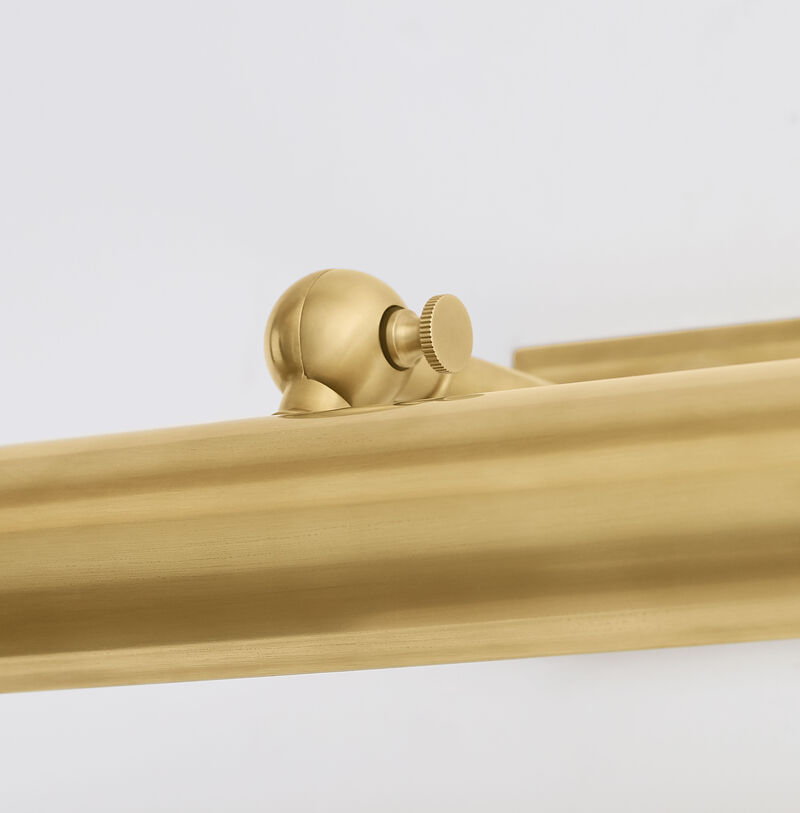 24" Cabinet Maker's Picture Light in Antique Brass