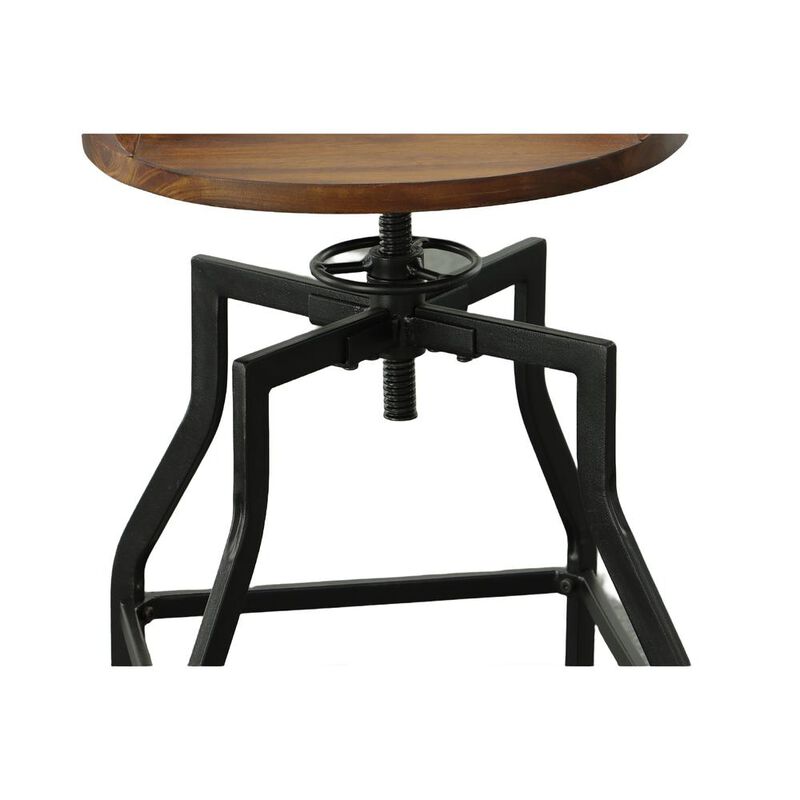 Carolina Living Marais Adjustable Barstool - Chestnut/Black