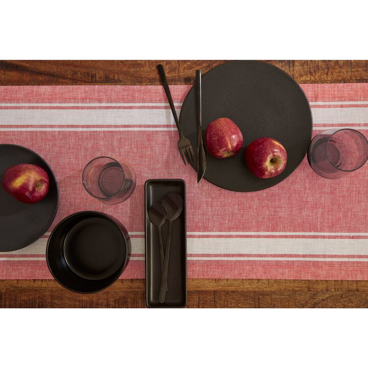 Solino Home 100% Pure Linen Tablecloth | Farmhouse Stripe