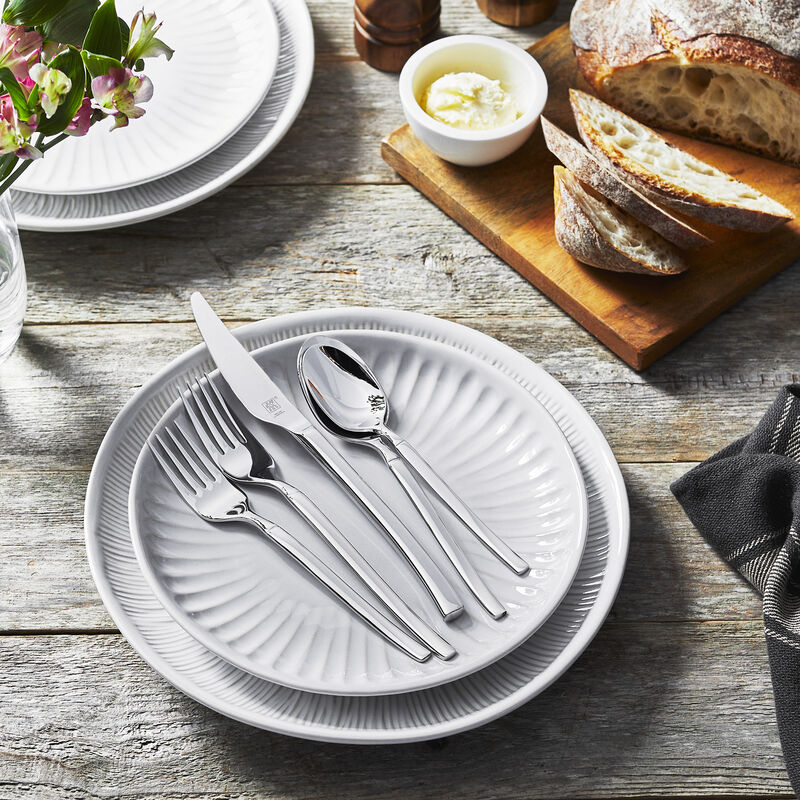 ZWILLING Opus 20-Piece 18/10 Stainless Steel Flatware Set, Silver