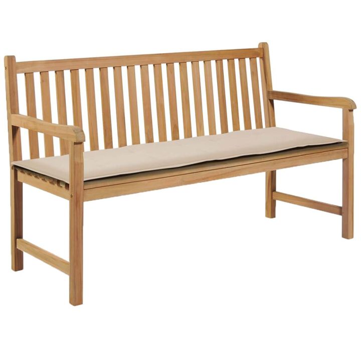 vidaXL Garden Bench Cushion Cream 59"x19.7"x1.18"