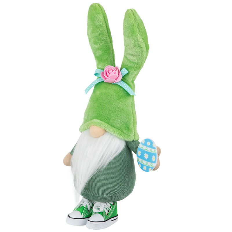 Gnome with Bunny Ears Easter Figure - 15" - Green and White