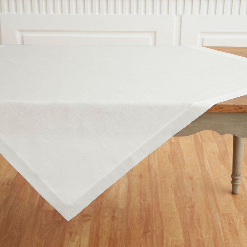 Solino Home 100% Pure Linen Table Throw 52 x 52 Inch | Fete