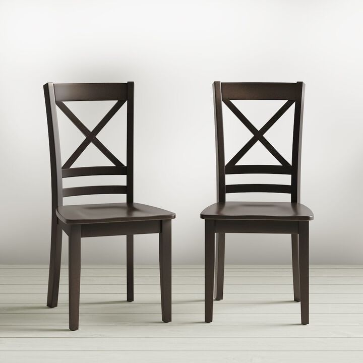 Jofran Simplicity Solid Wood Classic Cross-Back Dining Chair (Set of 2)