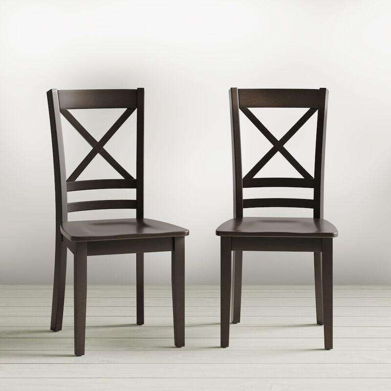 Jofran Simplicity Solid Wood Classic Cross-Back Dining Chair (Set of 2)