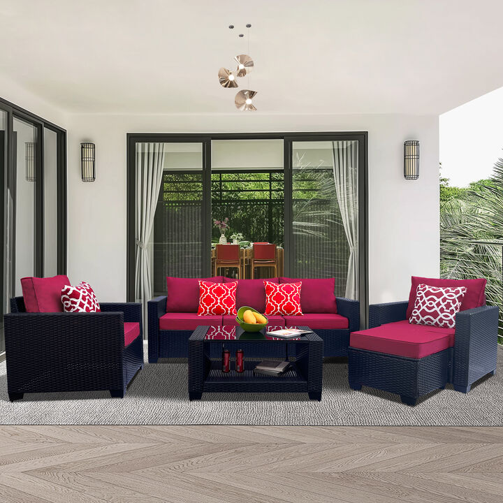 Merax Outdoor Furniture Sofa Sets and Coffee Table Set
