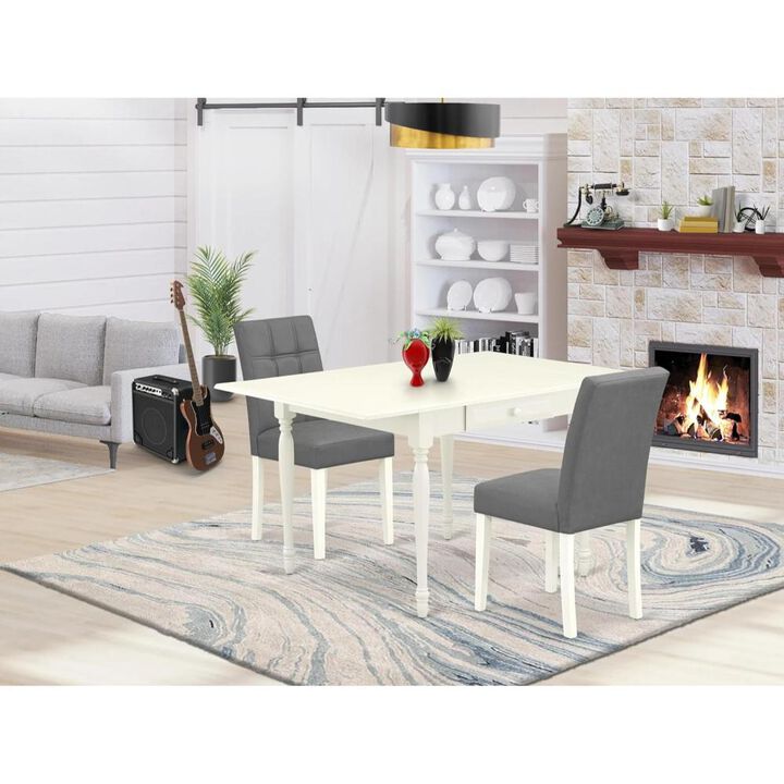 3 Piece Kitchen Table Set consists A Mid-Century Dining Table