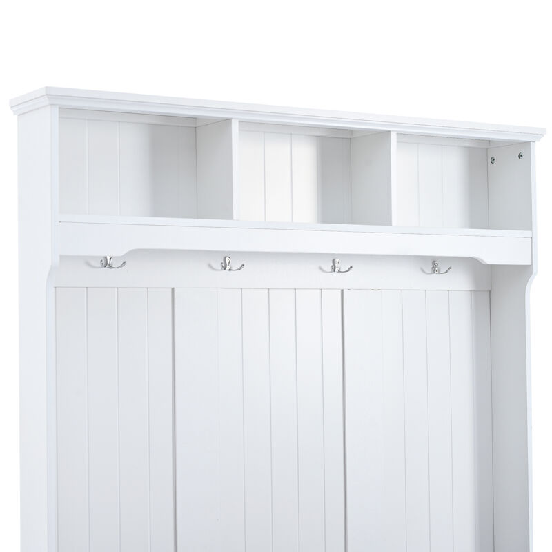 Merax 47.2'' Wide Hall Tree with Storage Bench