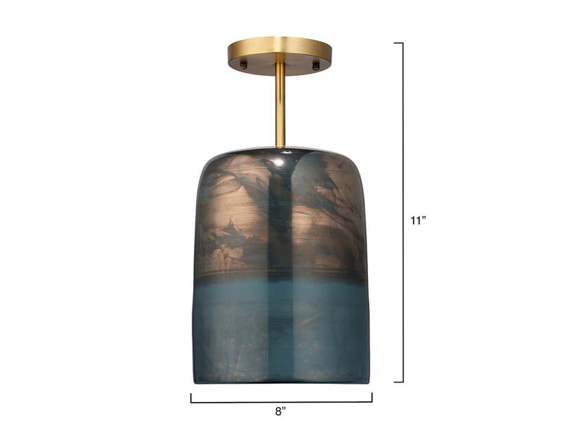 Vapor Glass Semi-Flush Mount