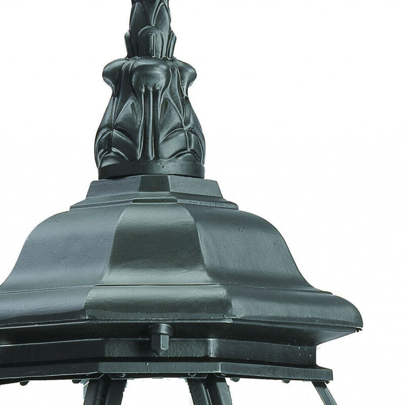 Hivvago Matte Black Ornamental Glass Globe Wall Light