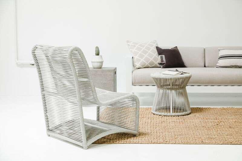 Miami End Table with Honed Carrara Marble Top