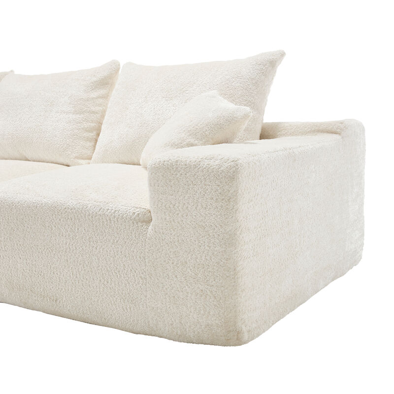 Merax Modern Deep Seat Chenille Fabric Sofa Couch
