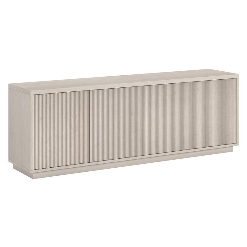 Hudson&Canal Hanson Rectangular TV Stand for TV's up to 75 in Alder White