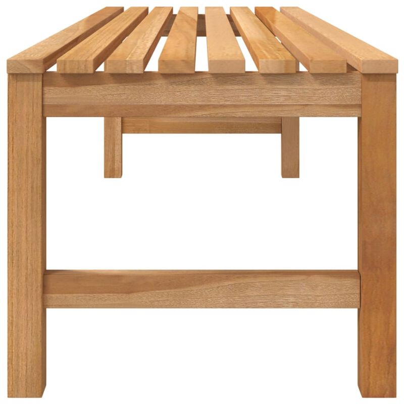 vidaXL Solid Teak Wood Bench - 59.1" Wide, Farmhouse Patio Bench with Fine-Sanded Smooth Finish for Indoor and Outdoor Use