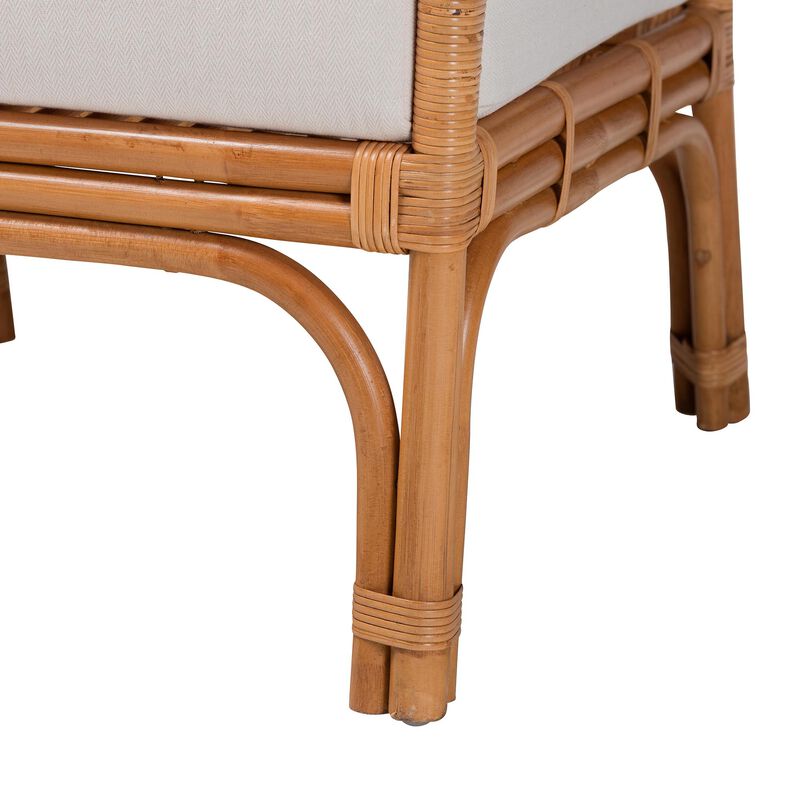 bali & pari Marisa Bohemian Light Honey Rattan Arm Chair