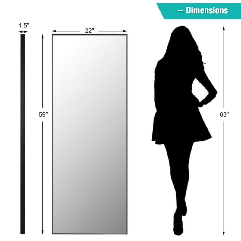 Hivvago 59 Inch Full Length Mirror Large Rectangle Bedroom Mirror