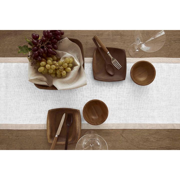 Solino Home 100% Pure Linen Table Runner 14 x 108 Inch | Classic