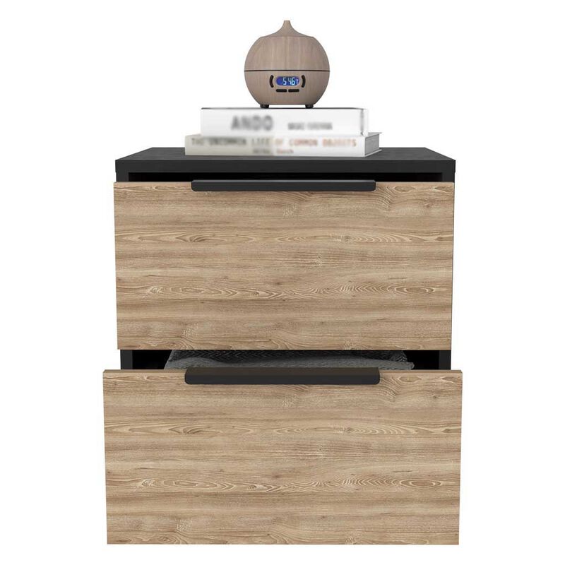 Nightstand Cervants, Bedroom, Black / Pine
