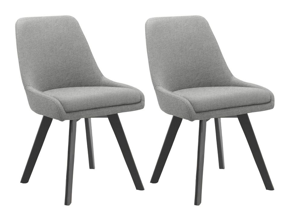 Ren Home Thora Armless Dining Chairs with Upholstered Cushion and Oak Legs Set of 2