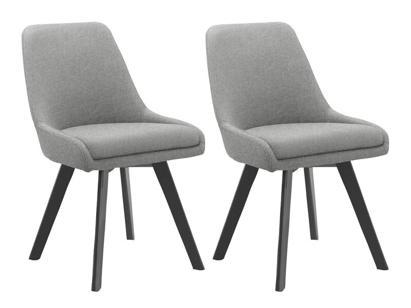Ren Home Thora Armless Dining Chairs with Upholstered Cushion and Oak Legs Set of 2