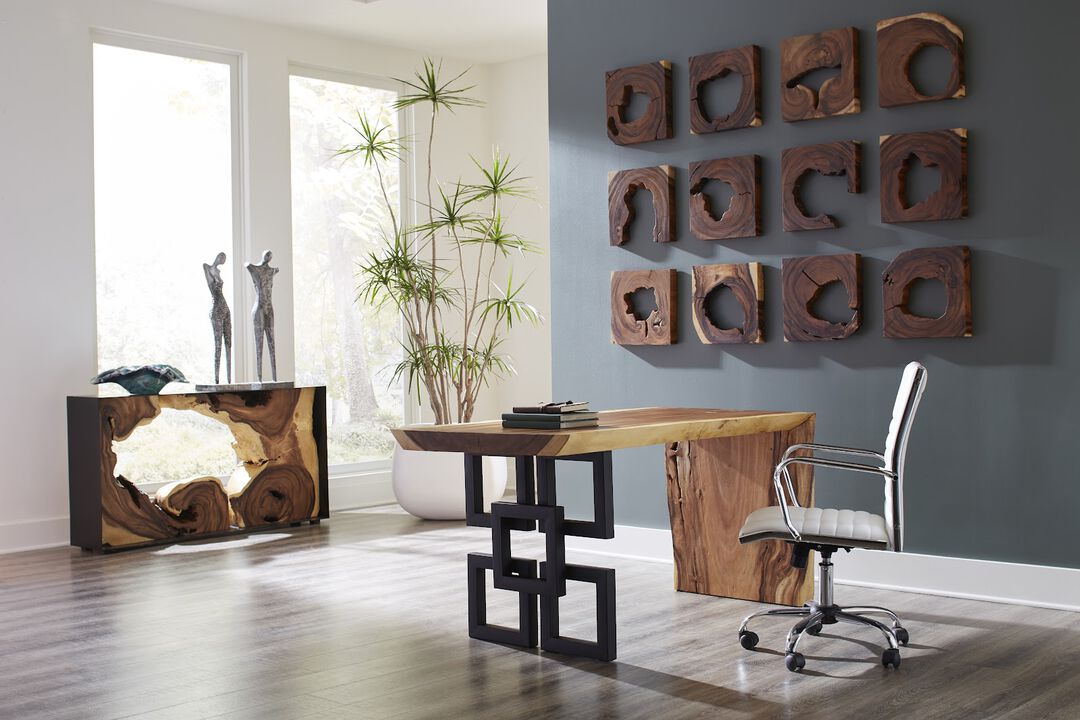Waterfall Desk with Overlap Leg