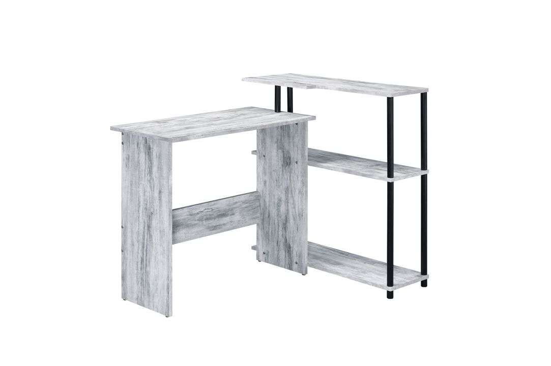 ACME Ievi Writing Desk, Antique White & Black Finish