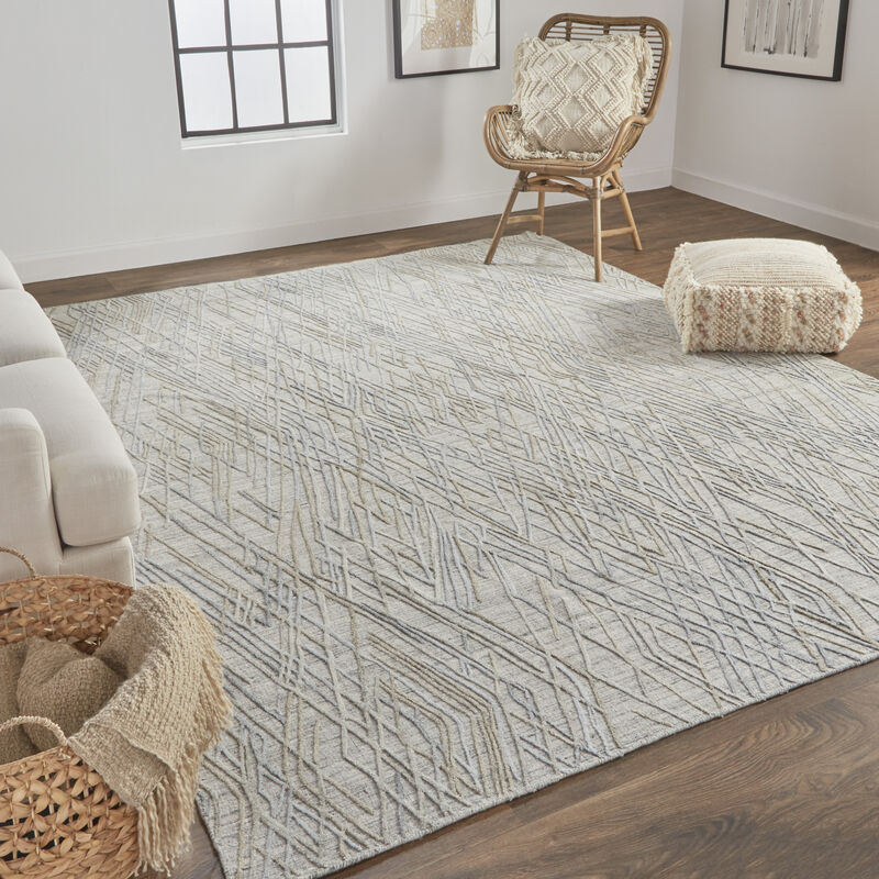 Elias 6589F Gray/Blue 9' x 12' Rug