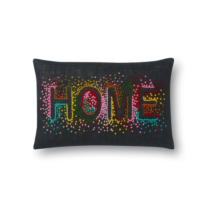 P0560 Black/Multi 13"x21" Poly Pillow