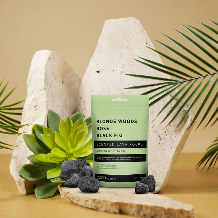 Scented Lava Rocks - Blonde Woods, Rose, Black Fig
