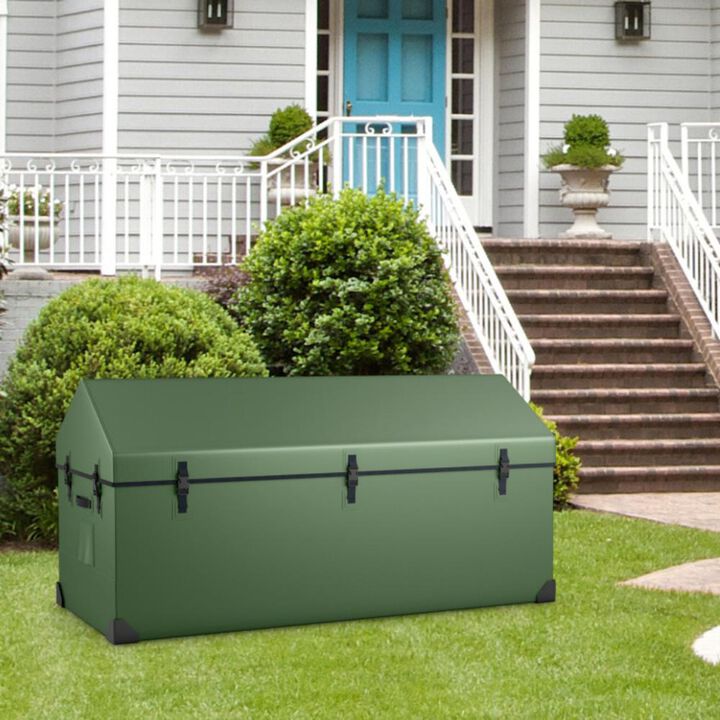 Hivvago Waterproof Outdoor Storage Box with Ventilated Window, Adjustable Snap