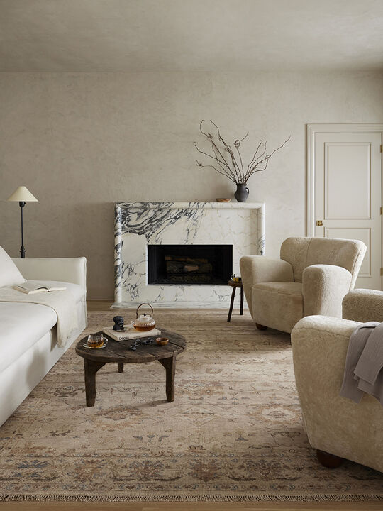 Dominic DOM02 Blush/Taupe 18" x 18" Sample Rug