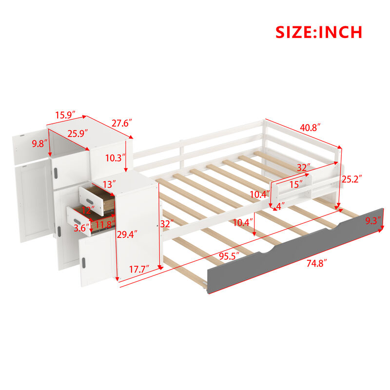 Merax Tufted Upholstered Platform Bed Frame with Headboard