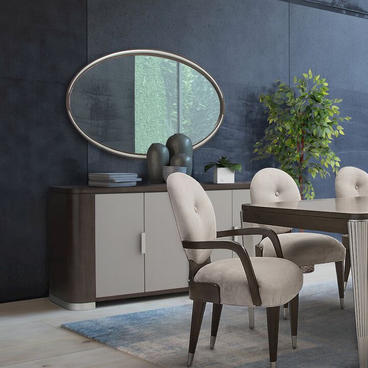 Michael Amini Roxbury Park Sideboard & Mirror - Slate