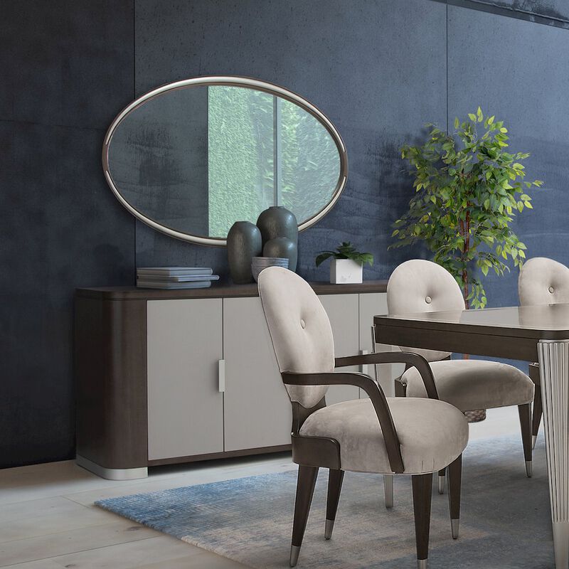 Michael Amini Roxbury Park Sideboard & Mirror - Slate
