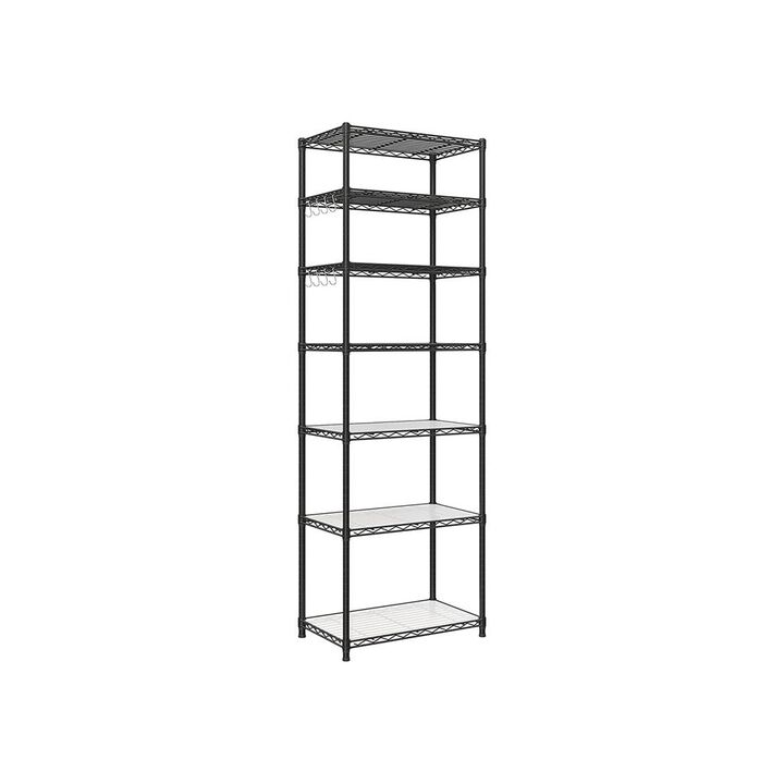7-Tier Metal Storage Shelf – Durable Space-Saving Organizer for Home or Garage