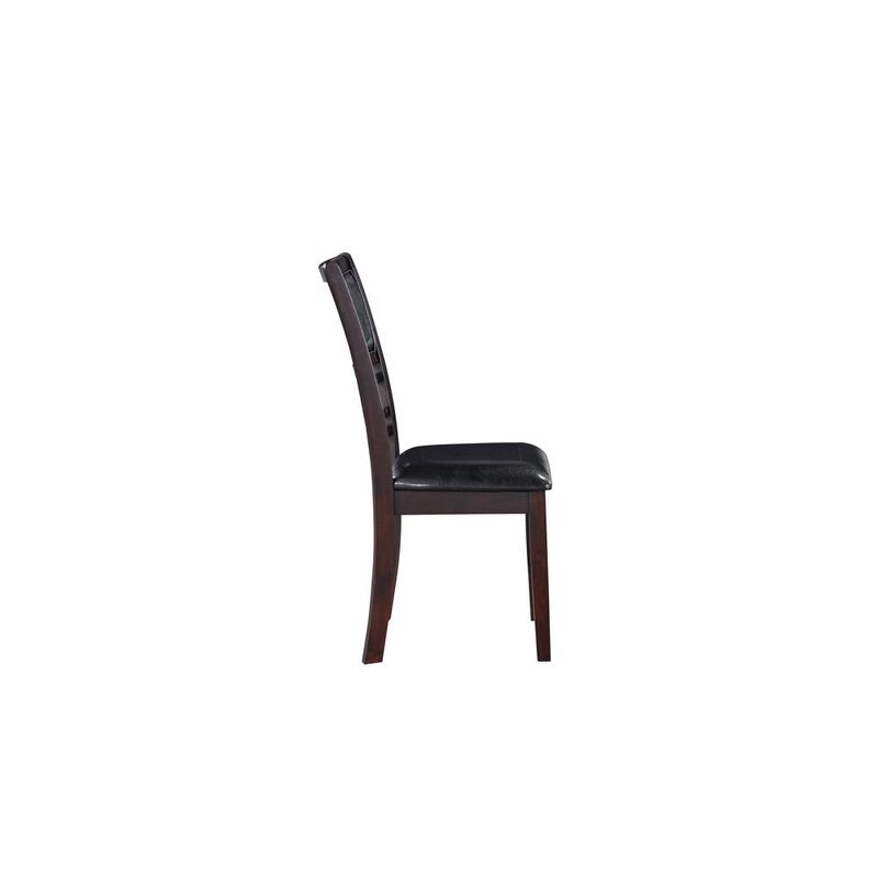New Classic Furniture Furniture Gia Solid Wood Dining Chairs in Ebony Black (Set of 2)