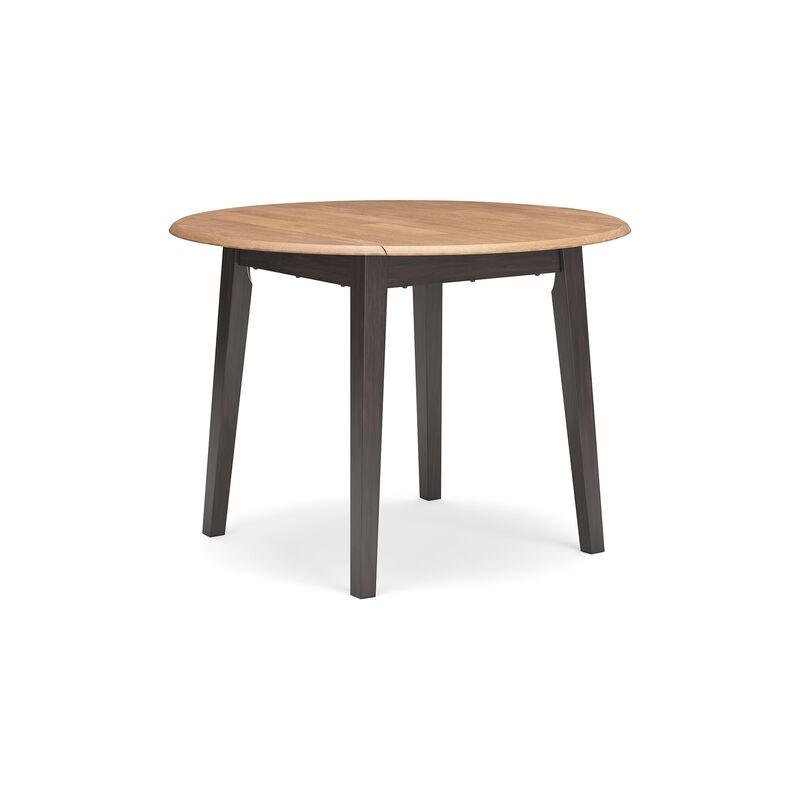 Gasy Dining Table, Extendable 26-42 Inch, Dark Brown Wood, 2 Leaves - Benzara