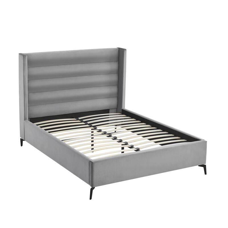 Inspired Home Ames Velvet Platform Bed