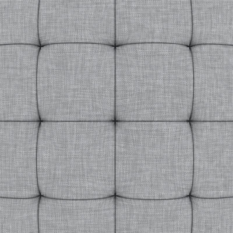 Amos Modular Ottoman for Sectional Sofa, Gray Linen
