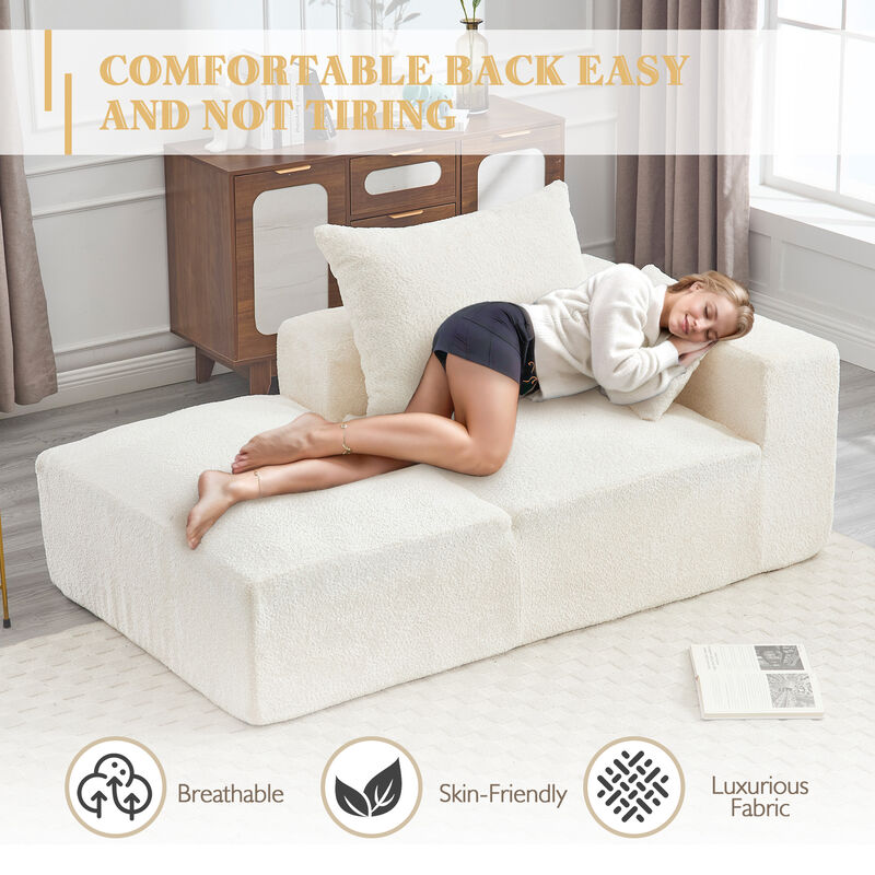 Merax Chenille 2-seat Lounging Sofa  Chair